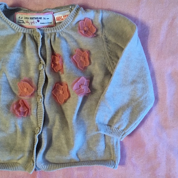 Adorable Cardigan with Flower Detail by ZARA KNITWEAR (6-9M) - Picture 4 of 6